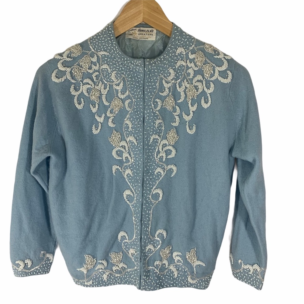 Vintage Hand Beaded Cashmere Sweater